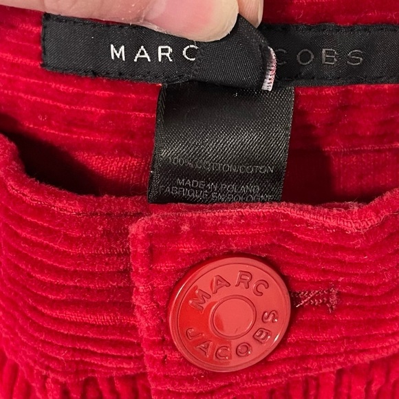 Marc Jacobs Red Corduroy Bootcut Jeans Size 2 - Picture 6 of 7